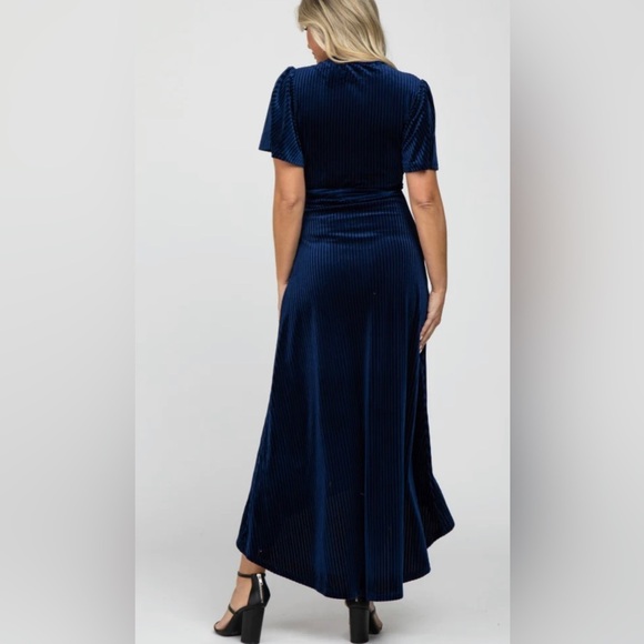 PinkBlush velvet velour wrap asymmetrical dress nwot - Picture 2 of 5